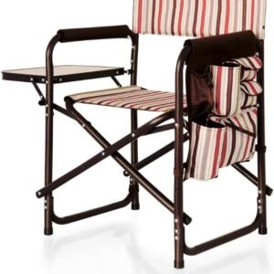 Sports Chair with Side Table, Beach Chair, Camp Chair for Adults,