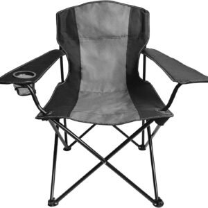 Basic Camping Chair with Mesh Cup Holder,Collapsible Chair with Carry Bag Included for Camping,Hiking,Beach,Traveling,Sports,Garden,Fishing