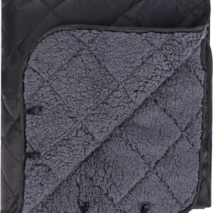 Large Camping Blanket with Sherpa Lining, Cold Weather Warm Outdoor Blanket Windproof for Camping Stadium, Machine Washable 59"x 79"